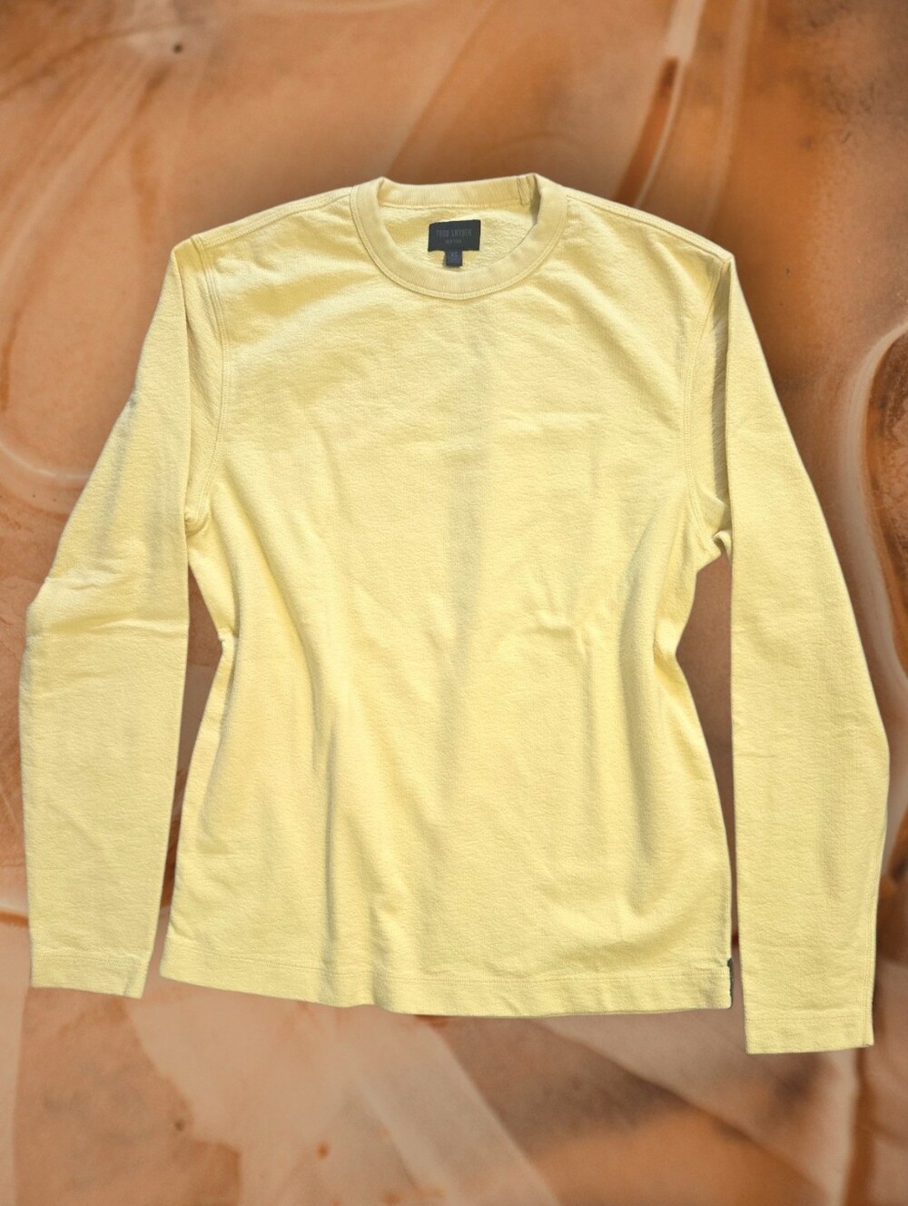 Todd Snyder Sun Soaked Yellow Terry Crewneck Long Sleeve Sweatshirt XS Like New
